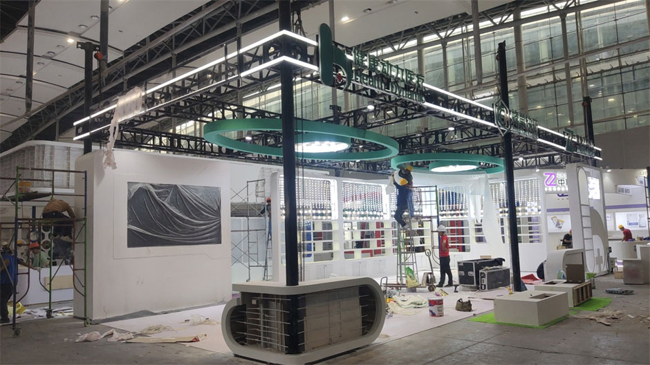 健康動力醫療展覽展臺搭建現場